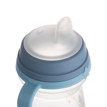 CANPOL BABIES krūzīte ar silikona snīpi, FirstCup BONJOUR PARIS, 150ml, zila, 56/612_blu