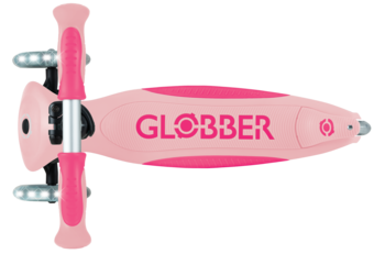 GLOBBER skrejritenis Go Up Deluxe Lights, pasteļrozā, 748-710