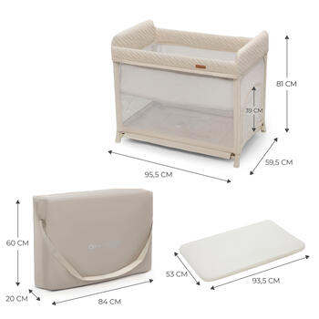 KINDERKRAFT ceļojumu gultiņa MOON DREAM, beige, KLMODR00BEG3000