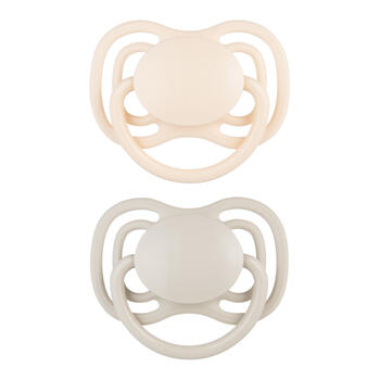 CANPOL BABIES silikona simetriski knupīši NUDE, Creme, 0-6m,  2 gab.,  23/228_cre