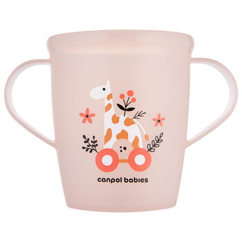 CANPOL BABIES krūzīte ar rokturiem mazuļiem, TOYS, coral, 250 ml, 2/101_pin