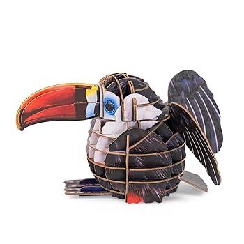 MAKEBUG 3D papīra puzle Sarkanrēķu tukāns, MB-D-0007