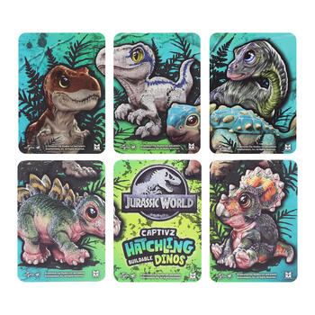 CAPTIVZ ola ar dinozaura figūru Jurassic Flocked Hatchlings, sortiments, 670