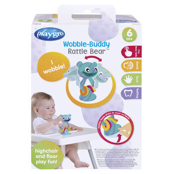 PLAYGRO košļājamā rotaļlieta Wobble-Buddy Rattle Bear, 0188796