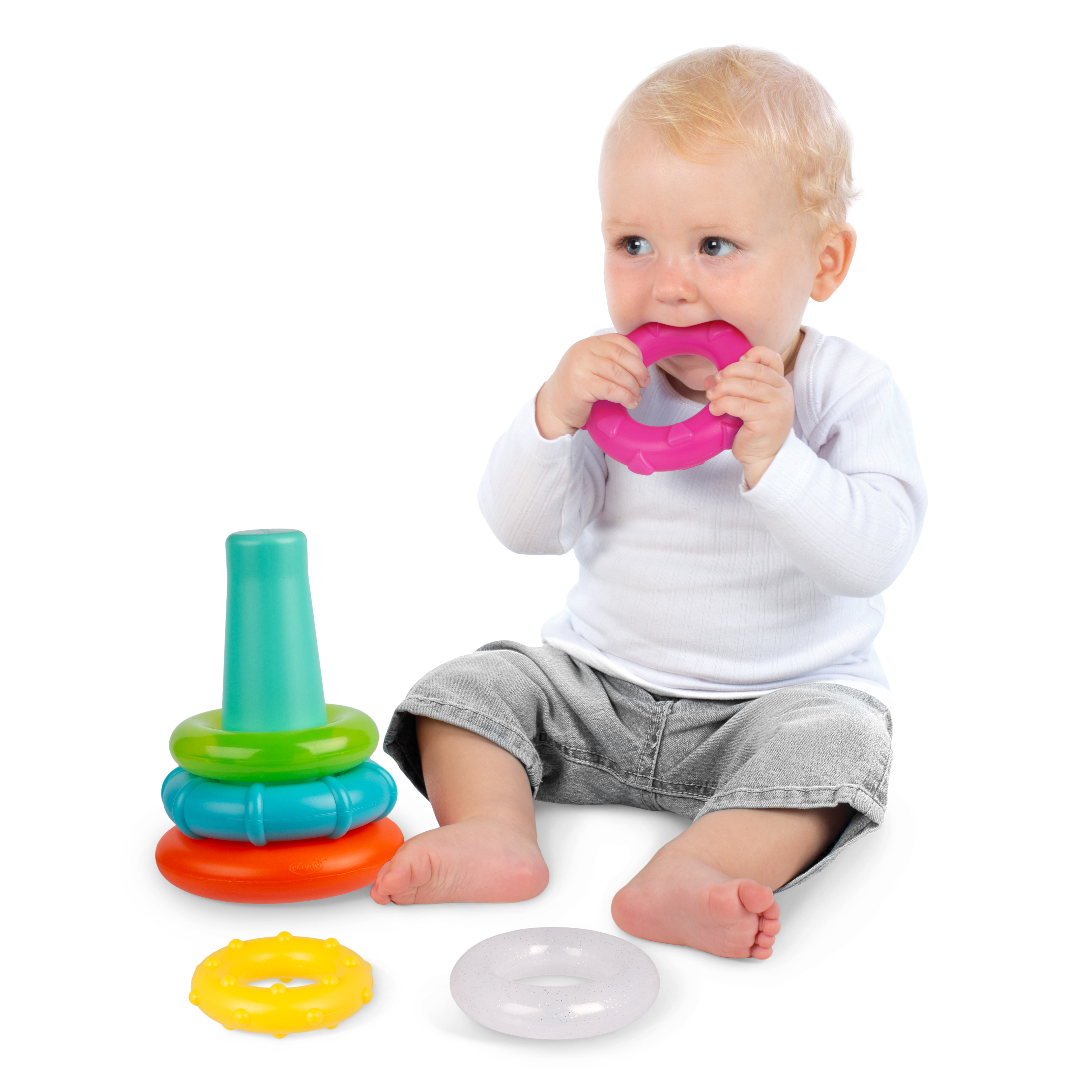 PLAYGRO rotaļlieta  piramīda -zobgrauzis Sort And Stack, 4088543