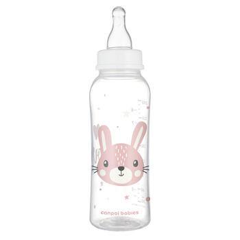 CANPOL BABIES šaura kakla pudelīte CUTE ANIMALS, 250 ml, 11/841_pin