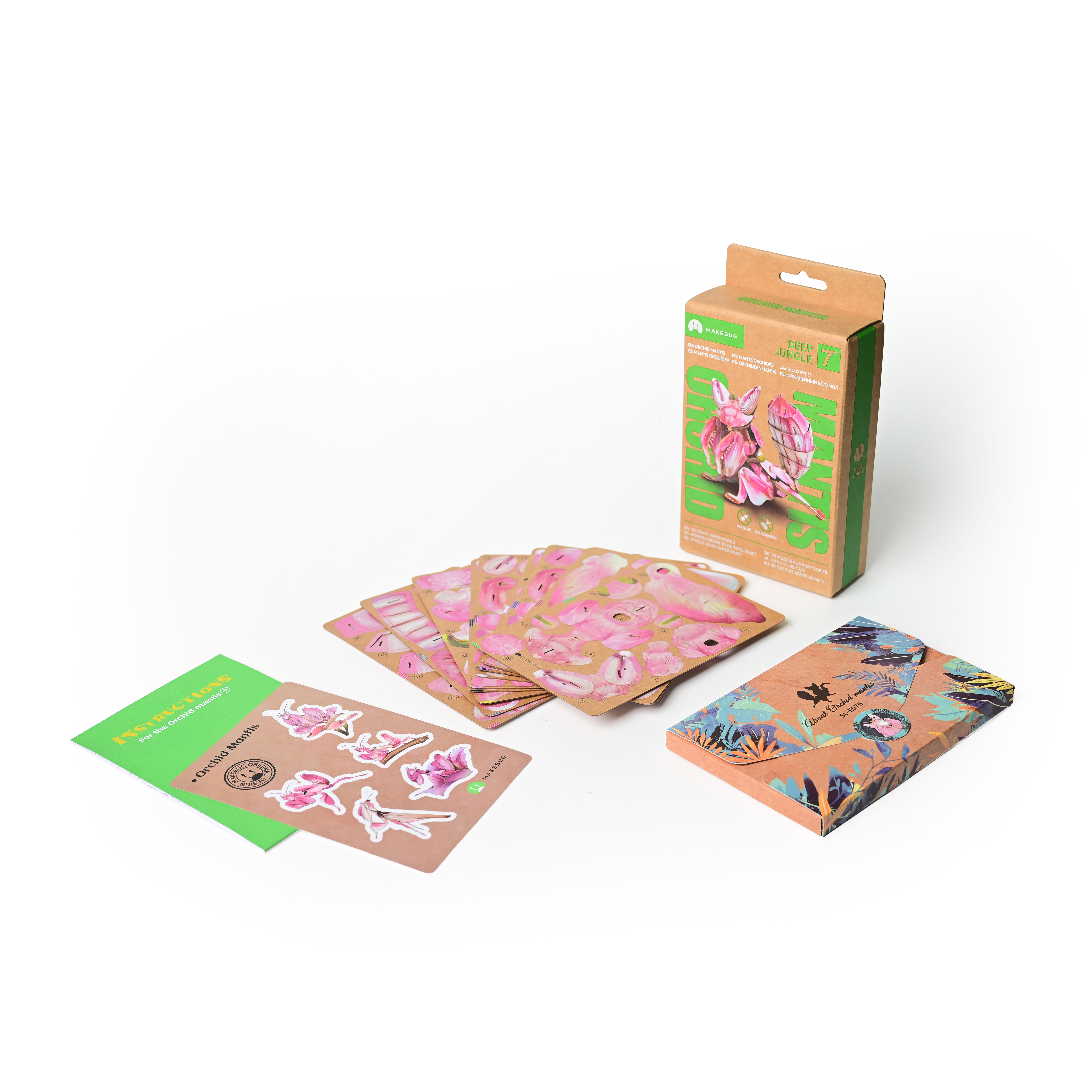 MAKEBUG 3D papīra puzle Orchid Mantis, MB-D-0052