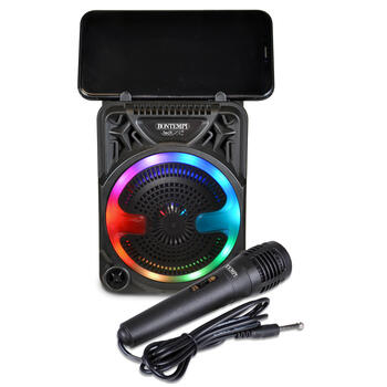BONTEMPI bezvadu skaļrunis ar mikrofonu un RGB gaismām, 49 1000
