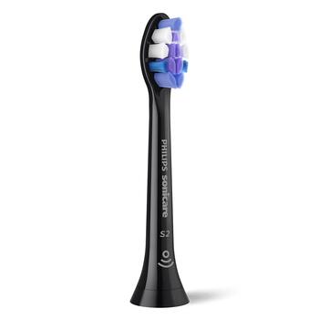 Sonicare S2 Sensitive zobu birstes uzgalis, 4 gab, melns (HX6054/88)