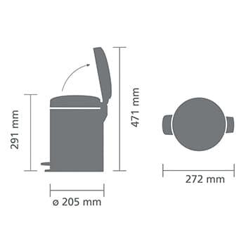 BRABANTIA atkritumu tvertne NewIcon, 5L, soft beige (149900)