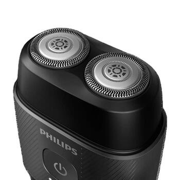 PHILIPS Shaver Series 5000 Compact elektriskais skuveklis mitrai un sausai skūšanai, melns (S591/05)