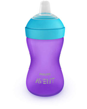 Philips Avent My Grippy mācību krūzīte ar mīkstu snīpi 300ml, 9M+, lillā (SCF802/02)
