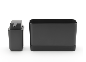 BRABANTIA virtuves piederumu organizators + ziepju dozators, Dark Grey (302602)