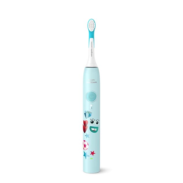 Sonicare zobu birste bērniem, zilganzaļa (HX6500/23)