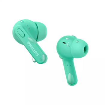 PHILIPS in-ear true bezvadu austiņas ar portatīvo uzlādes ietvaru, zaļas (TAT2206GR/00)
