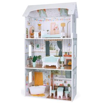 Gerardo's Toys koka leļļu māja ar LED apgaismojumu, Luna (GT61247)