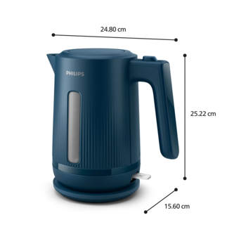 PHILIPS 3000. sērijas Basic tējkanna, 1.7L, zila (HD9411/70)
