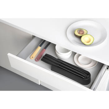 BRABANTIA Atvilktņu nažu bloks un naži Tasty+, Dark Grey (123023)