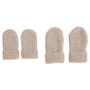 Lodger Mittens Folklore Merino vilnas bērnu cimdiņi, Beige, 0-12m (MTM 630_0-12)