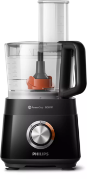 PHILIPS Viva Collection Kompaktais virtuves kombains 800W, melns (HR7510/10)