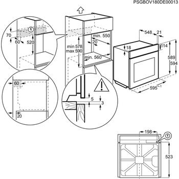 Electrolux cepeškrāsns, iebūv., 72 l, melna (EOE5C71Z)