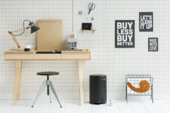 BRABANTIA atkritumu tvertne ar pedāli NewIcon, 12 l, Matt Black (113741)