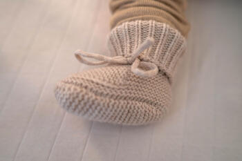 Lodger Slipper Folklore Merino vilnas čībiņas, Beige, 0-6m (SLM 630_0-6)