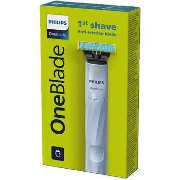 PHILIPS OneBlade 1st Shave skuveklis sejai, zils (QP1324/20)