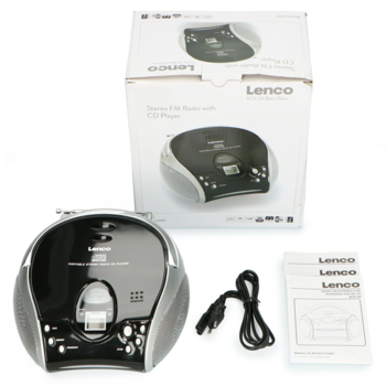 Lenco CD magnetola, melna/ sudraba (SCD-24 Black/Silver)