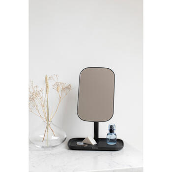 BRABANTIA ReNew spogulis ar plauktiņu, Dark Grey (280702)
