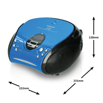 Lenco CD magnetola, zila/melna (SCD-24 Blue/Black)