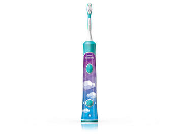 Sonicare zobu birste bērniem 3+ ar bluetooth un 8 maināmiem dizainiem, zils (HX6322/04)