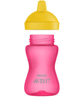 Philips Avent My Grippy mācību krūzīte ar cietu snīpi 300ml, 18M+, rozā (SCF804/04)