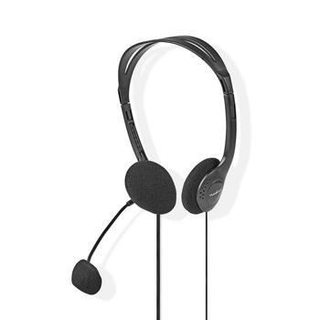 Nedis On-ear austiņas ar mikrofonu, melnas (CHST100BK)