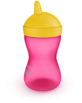 Philips Avent My Grippy mācību krūzīte ar cietu snīpi 300ml, 18M+, rozā (SCF804/04)