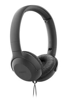 PHILIPS austiņas ar galvas stīpu un mikrofonu, melnas (TAUH201BK/00)
