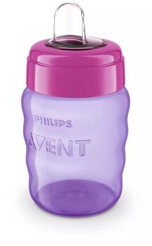 Philips Avent Easy Sip mācību krūzīte, 9M+, 260ml, silikona snīpis, rozā (SCF553/03)