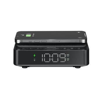 AIWA digitālais modinātājs ar LED displeju, FM/PLL radio, melns (CR-30/BK)
