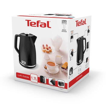 TEFAL tējkanna Loft, 1.7l, 2400W, melna (KO2508)