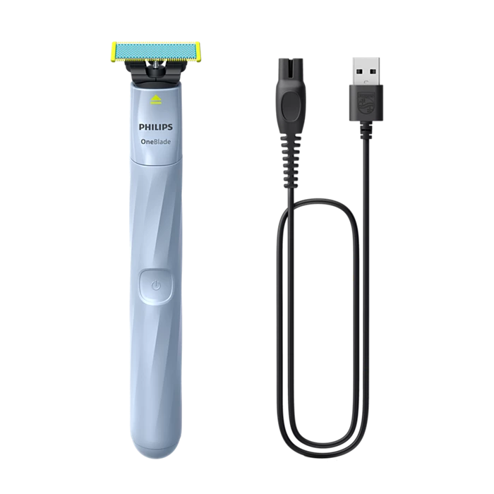 PHILIPS OneBlade 1st Shave skuveklis sejai, zils (QP1324/20)
