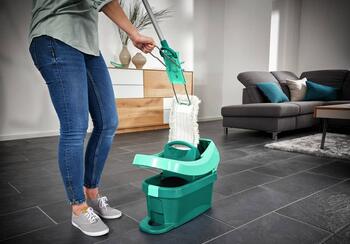 LEIFHEIT Grīdas birste ar alumīnija kātu Profi XL cotton plus, 42cm (1055020)