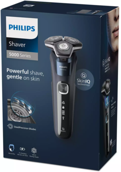PHILIPS Shaver Series 5000, Wet& Dry skuveklis (lādējams), zils (S5885/10)