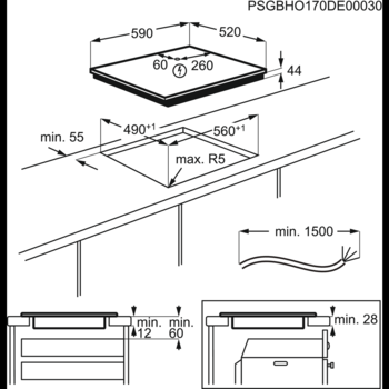 Electrolux indukcijas plīts virsma (EIT61443B)