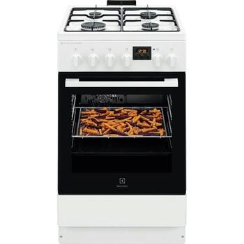 Electrolux gāzes plīts ar elektrisko cepeškrāsni, balta (LKK560232W)