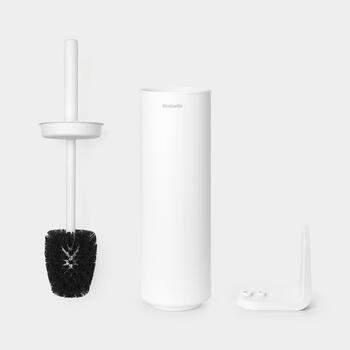 BRABANTIA tualetes poda birste ar turētāju, mineral white (303845)