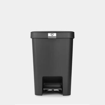 BRABANTIA atkritumu tvertne ar pedāli StepUp,25 l, Dark Grey (800269)
