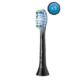 Sonicare C3 Premium Plaque Defence zobu birstes uzgaļi, komplektā 4 + 1 gab, melns (HX9045/88)