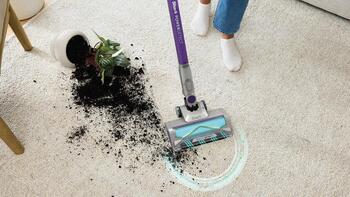 Shark PowerDetect Cordless Pet, bezvadu putekļu sūcējs, 380W, pelēka/lillā (IP1251EUT)