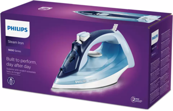 PHILIPS 5000 sērijas Tvaika gludeklis, 2400W (zils) (DST5030/20)