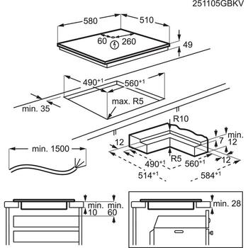 Electrolux 700 SenseBoil ar Hob2Hood indukcijas plīts virsma, iebūv., 60 cm (EIS62453IZ)